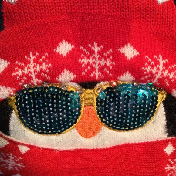 Ugly Christmas Sweater Chillin Light-up Sunglasses Themed L 12/14 - Picture 3 of 6